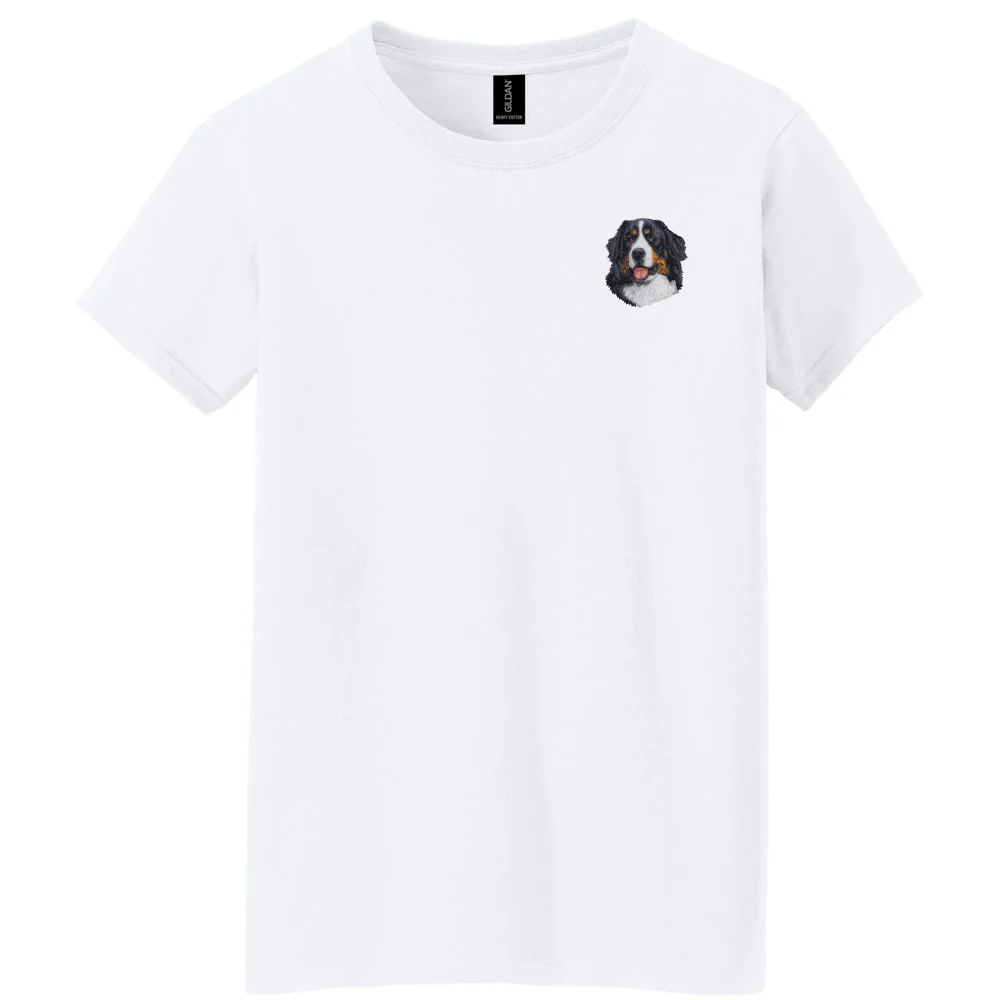 Bernese Mountain Dog Embroidered Women's T-Shirt - Image 2