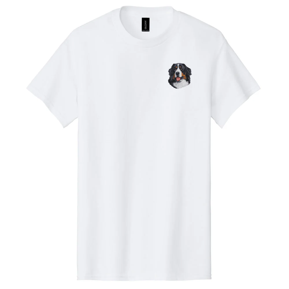 Bernese Mountain Dog Embroidered Men's T-Shirt - Image 3