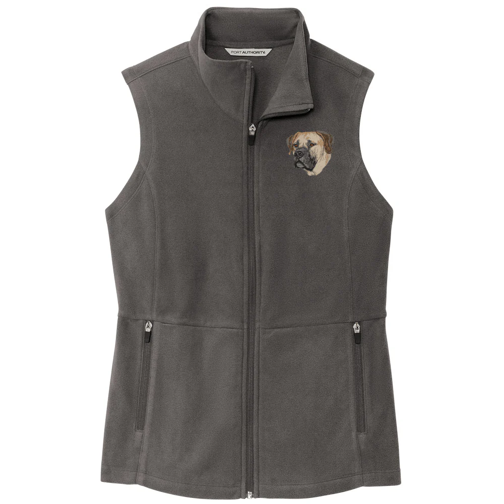 Boerboel Embroidered Women's Fleece Vest - Image 2