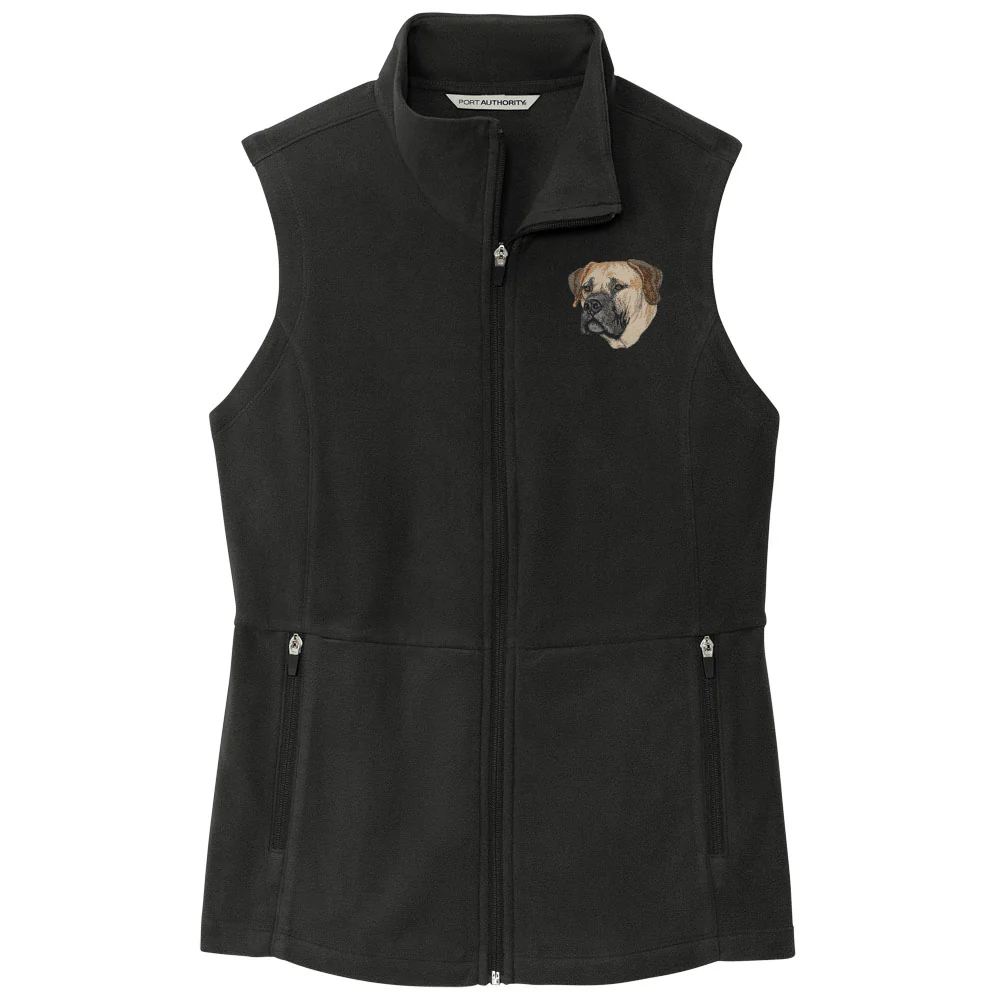 Boerboel Embroidered Women's Fleece Vest - Image 3