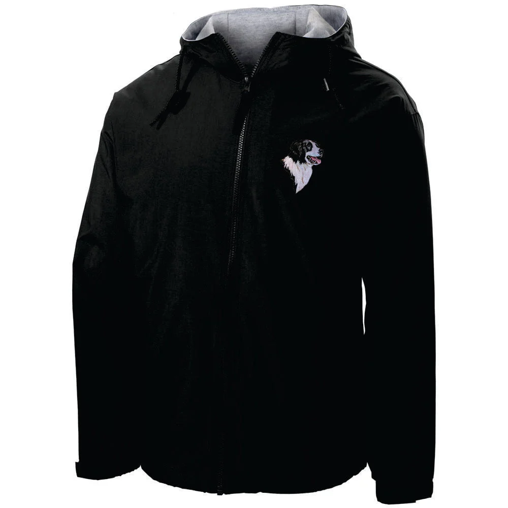 Border Collie Embroidered Hooded Jacket - Image 2