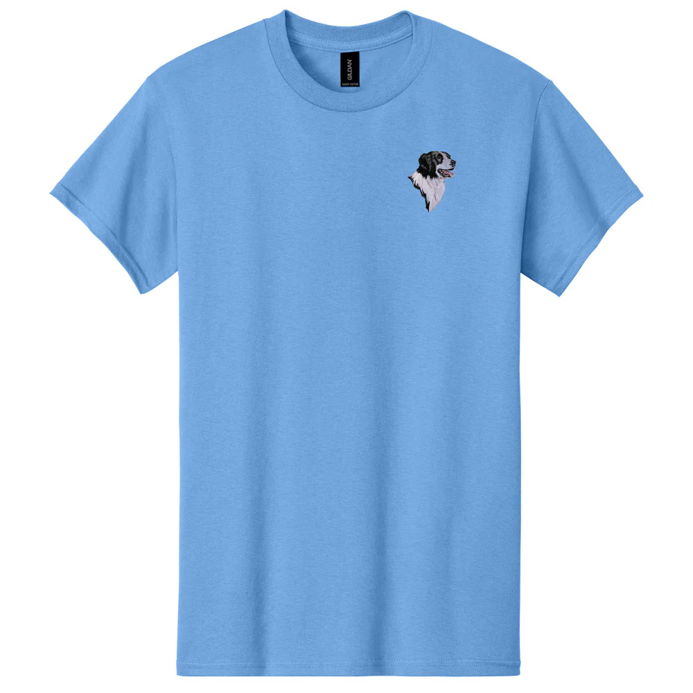 Border Collie Embroidered Men's T-Shirt