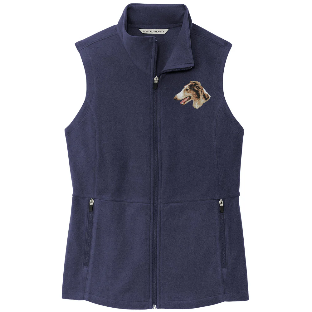 Borzoi Embroidered Women's Fleece Vest