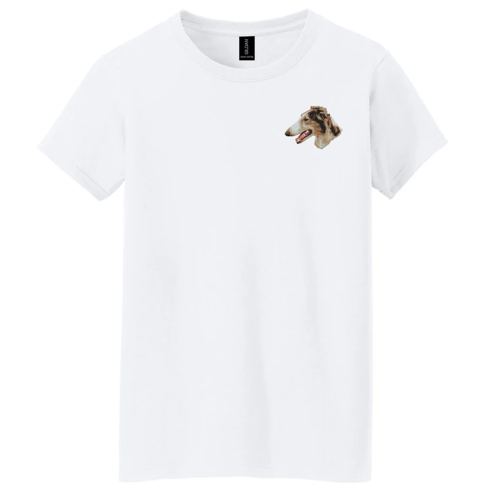 Borzoi Embroidered Women's T-Shirt - Image 2