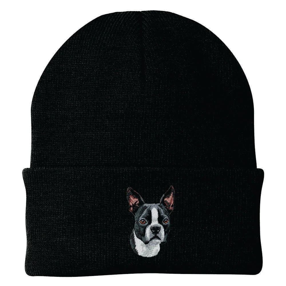 Boston Terrier Embroidered Beanie - Image 2