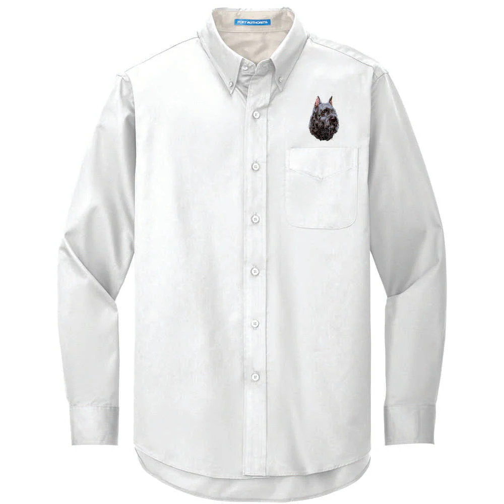 Bouvier des Flandres Embroidered Long Sleeve Button Up Shirt - Image 2