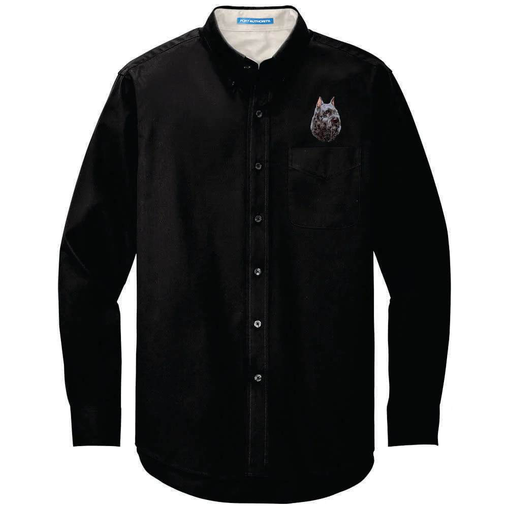 Bouvier des Flandres Embroidered Long Sleeve Button Up Shirt - Image 3