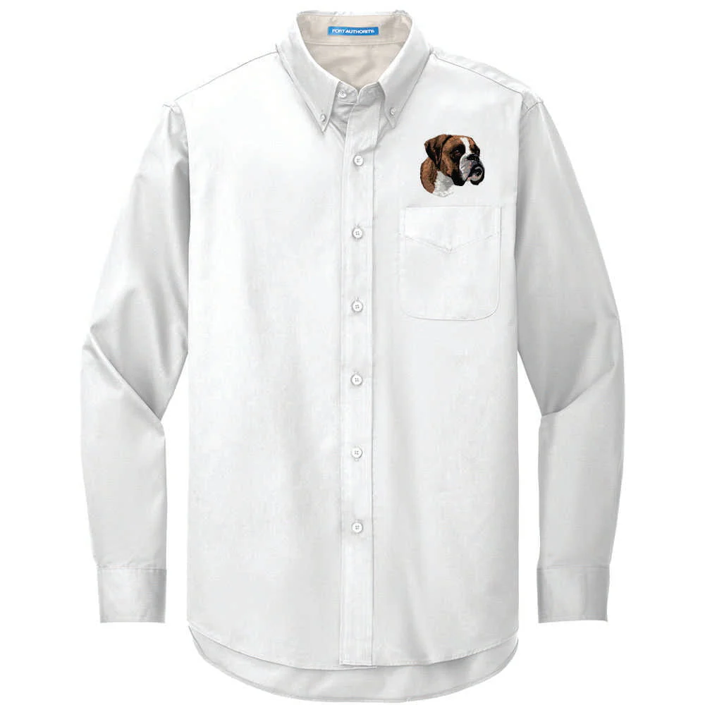 Boxer Embroidered Long Sleeve Button Up Shirt - Image 2