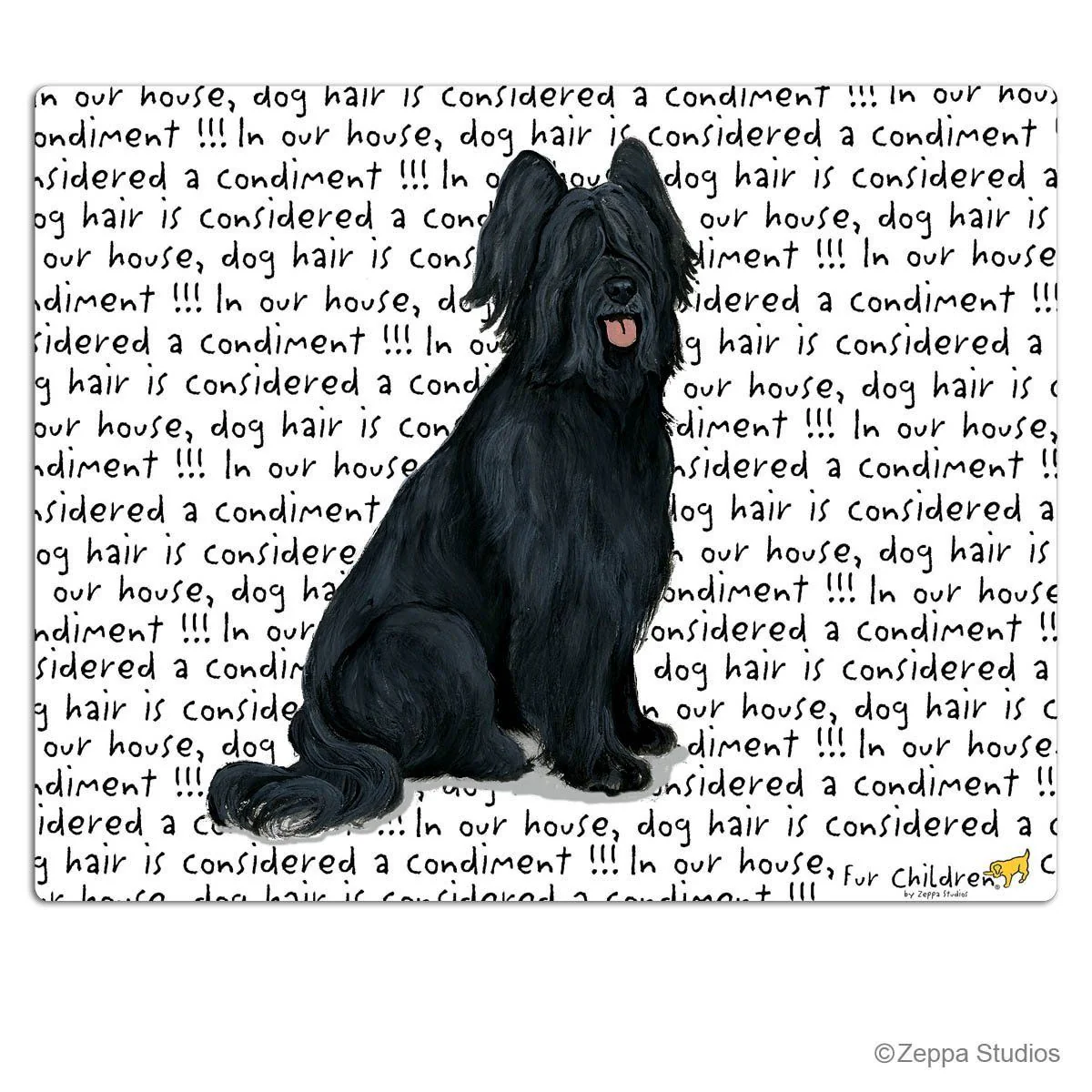 Briard, Black Cutting Board