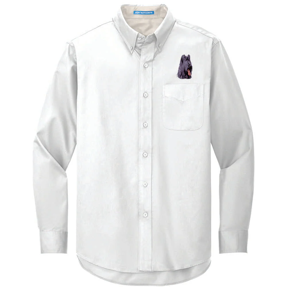 Briard Embroidered Long Sleeve Button Up Shirt - Image 2