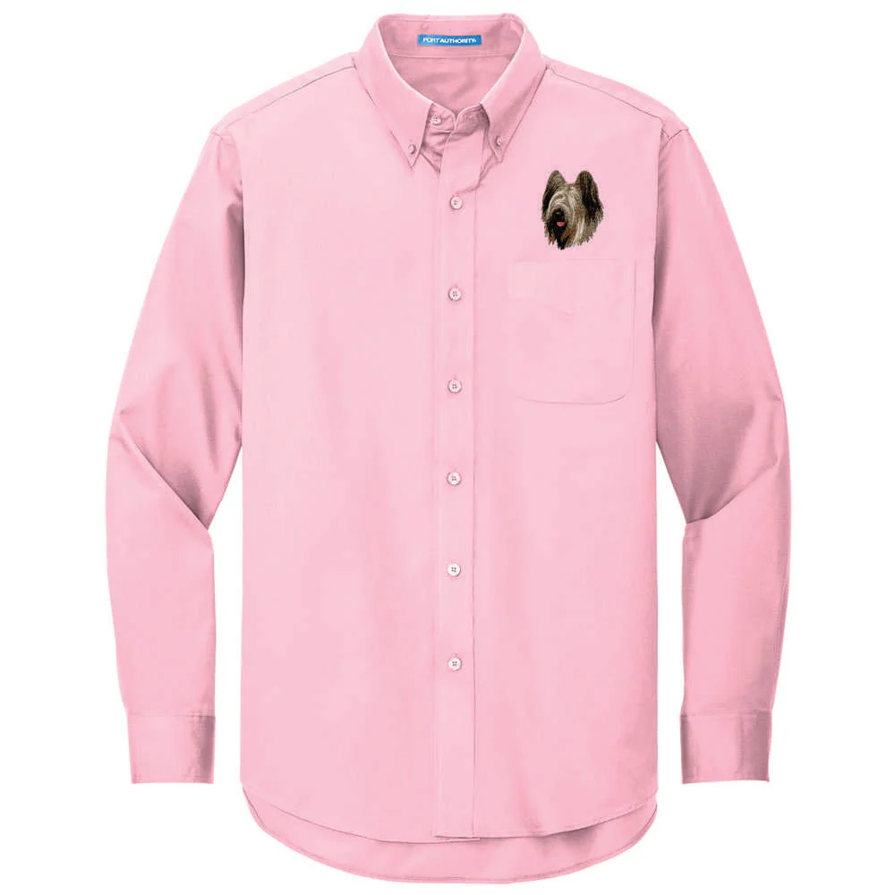 Briard Embroidered Long Sleeve Button Up Shirt - Image 8