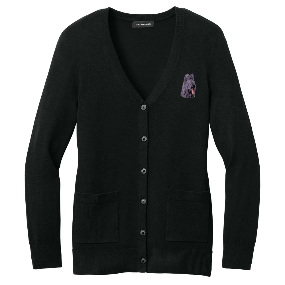 Briard Embroidered Button-Up Cardigan Sweater - Image 3