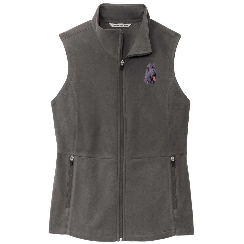 Briard Embroidered Women's Fleece Vest - Image 3