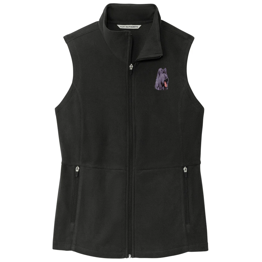 Briard Embroidered Women's Fleece Vest - Image 5