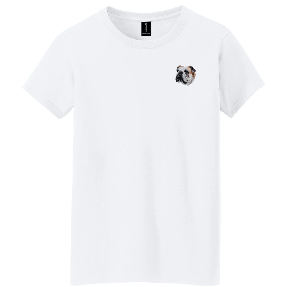Bulldog Embroidered Women's T-Shirt - Image 2