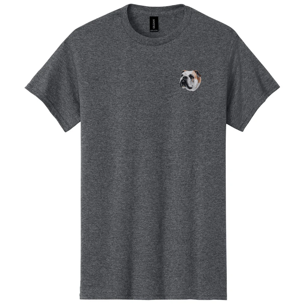 Bulldog Embroidered Men's T-Shirt - Image 2
