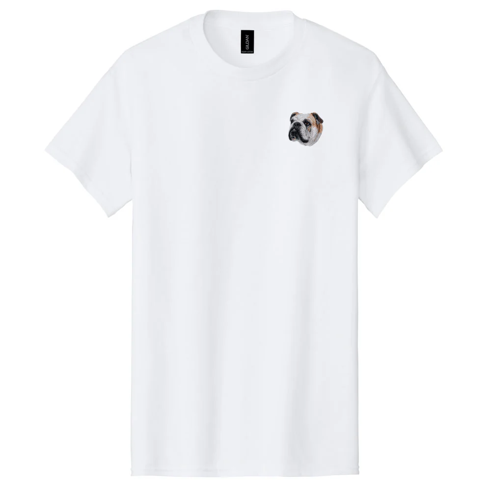 Bulldog Embroidered Men's T-Shirt - Image 3