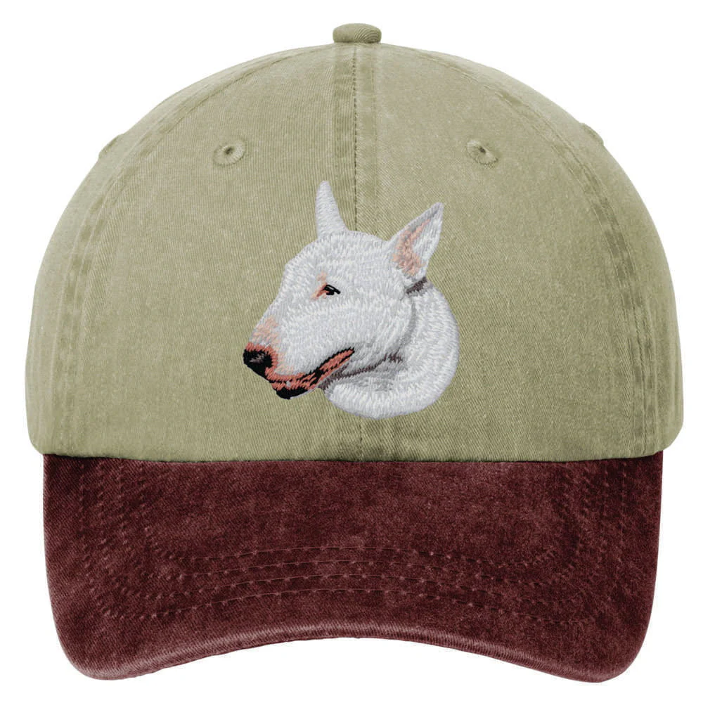 Bull Terrier  Embroidered Two Tone Baseball Cap - Image 2