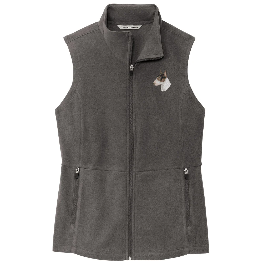 Bull Terrier Embroidered Women's Fleece Vest - Image 4