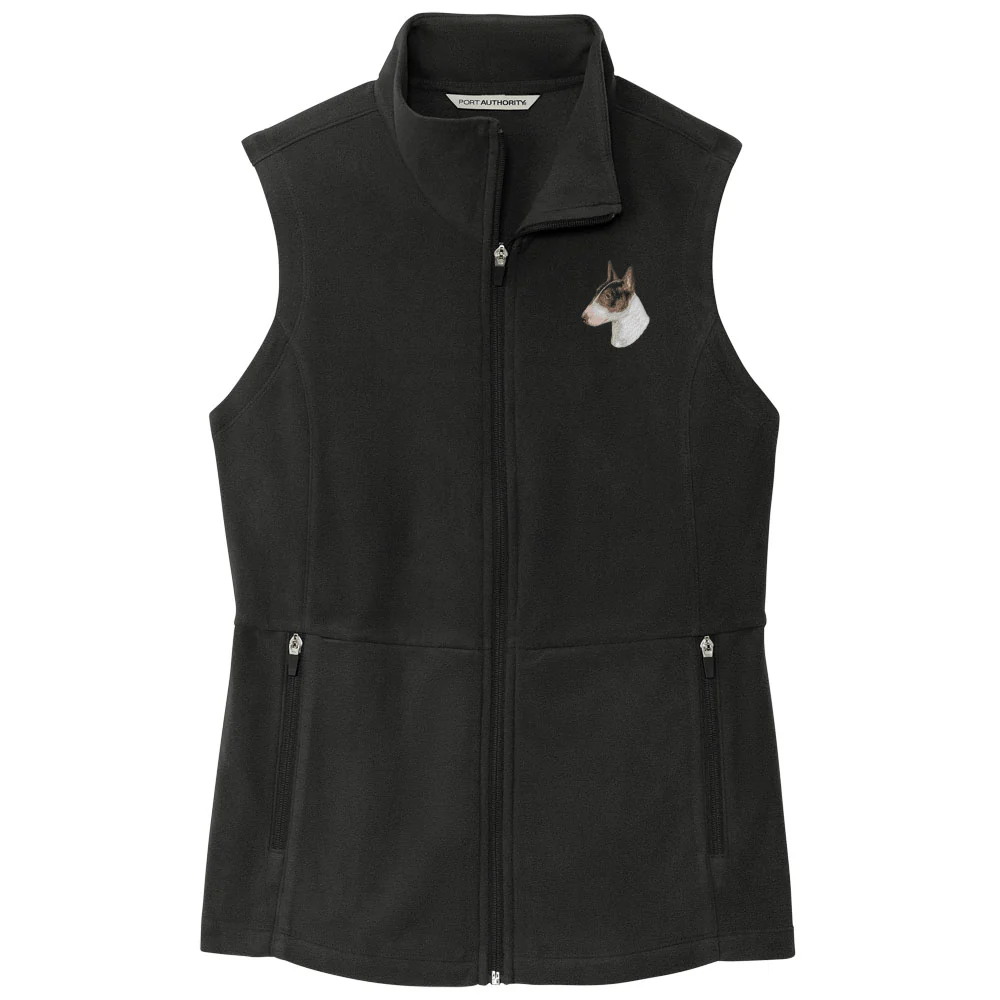 Bull Terrier Embroidered Women's Fleece Vest - Image 6