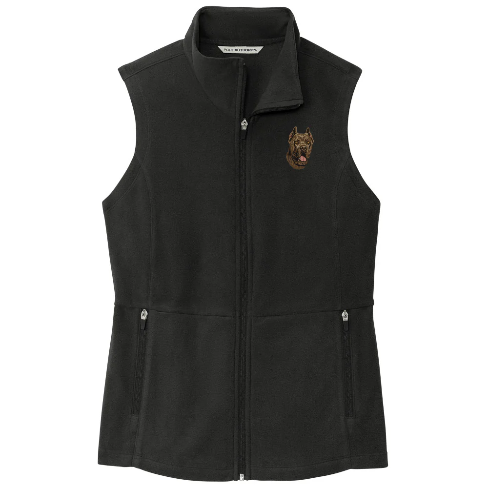 Cane Corso Embroidered Women's Fleece Vest - Image 3