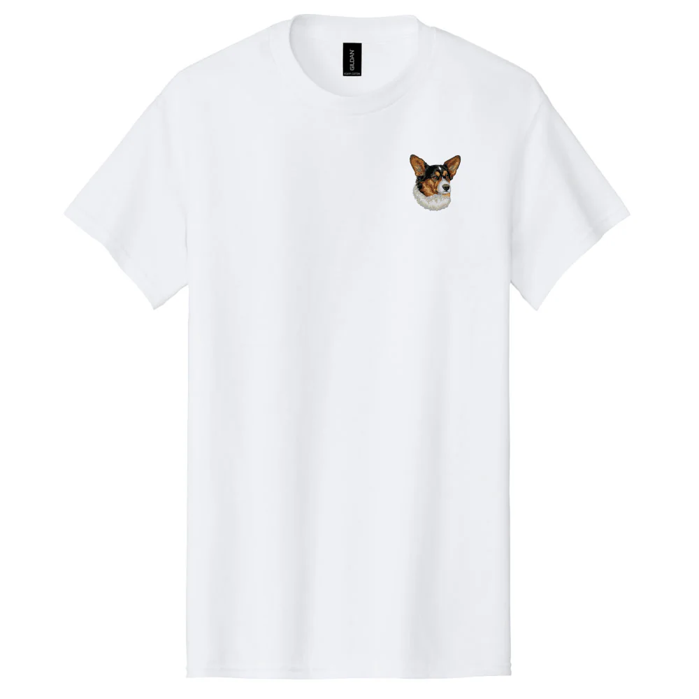 Cardigan Welsh Corgi Embroidered Men's T-Shirt - Image 3