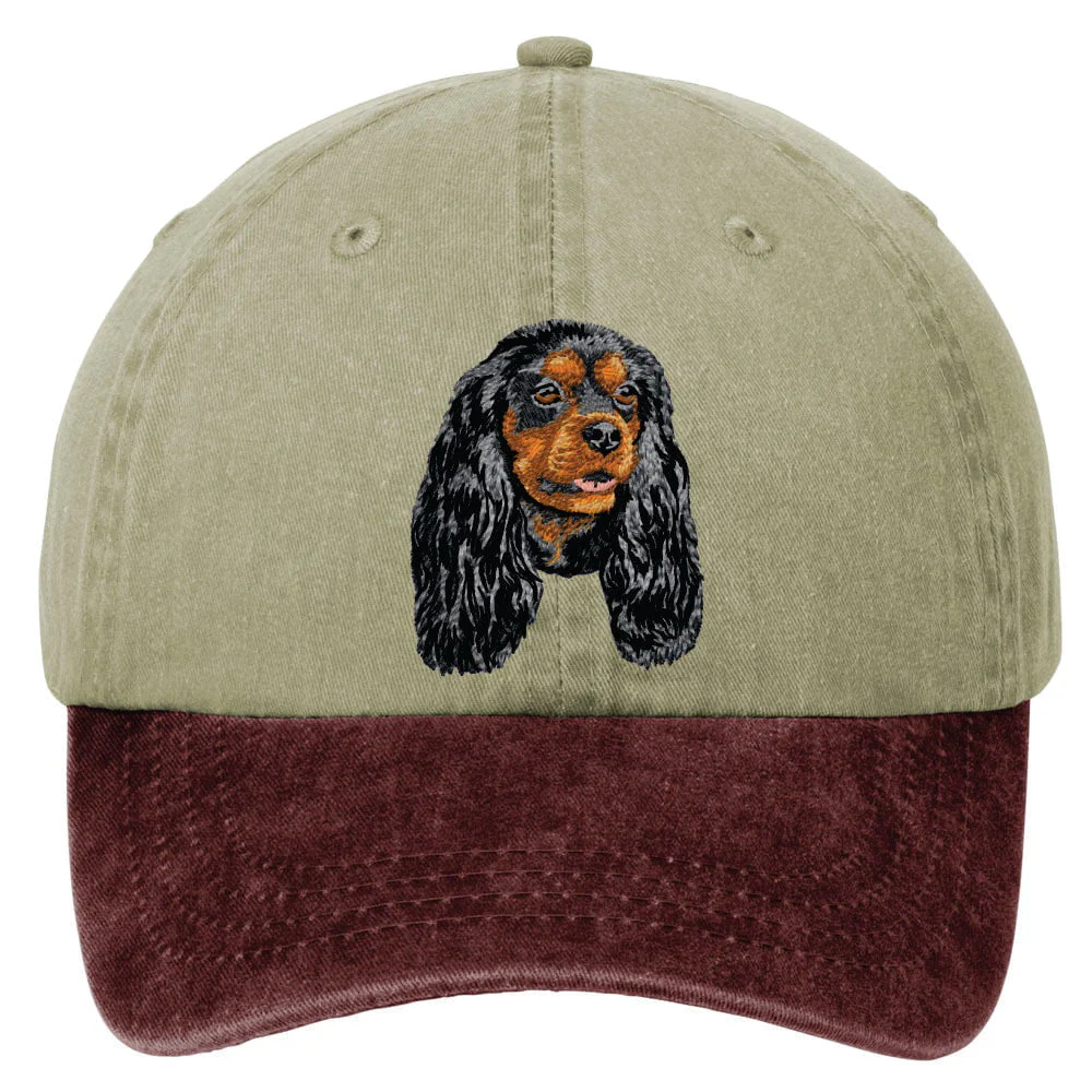 Cavalier King Charles Spaniel  Embroidered Two Tone Baseball Cap - Image 4