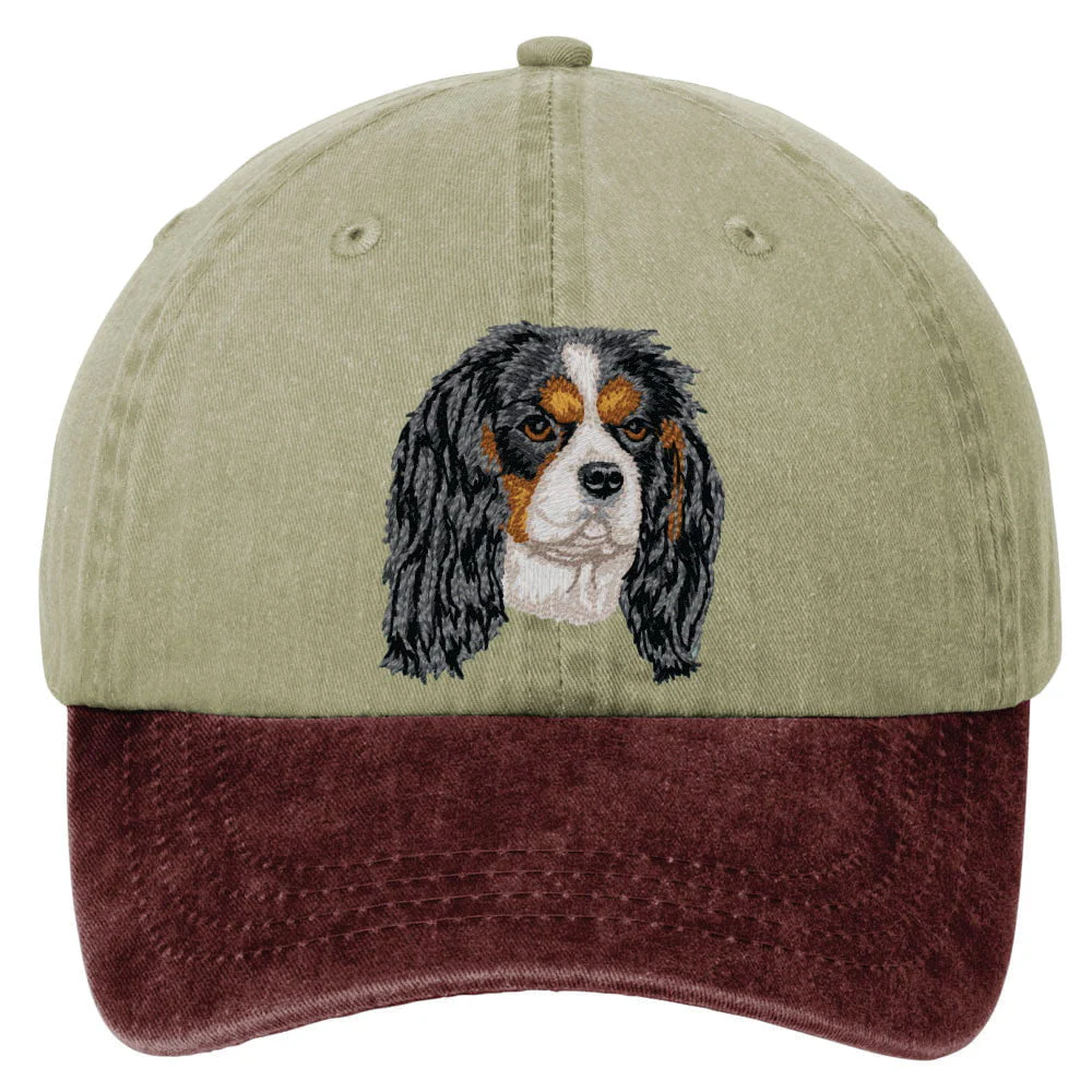 Cavalier King Charles Spaniel  Embroidered Two Tone Baseball Cap - Image 6