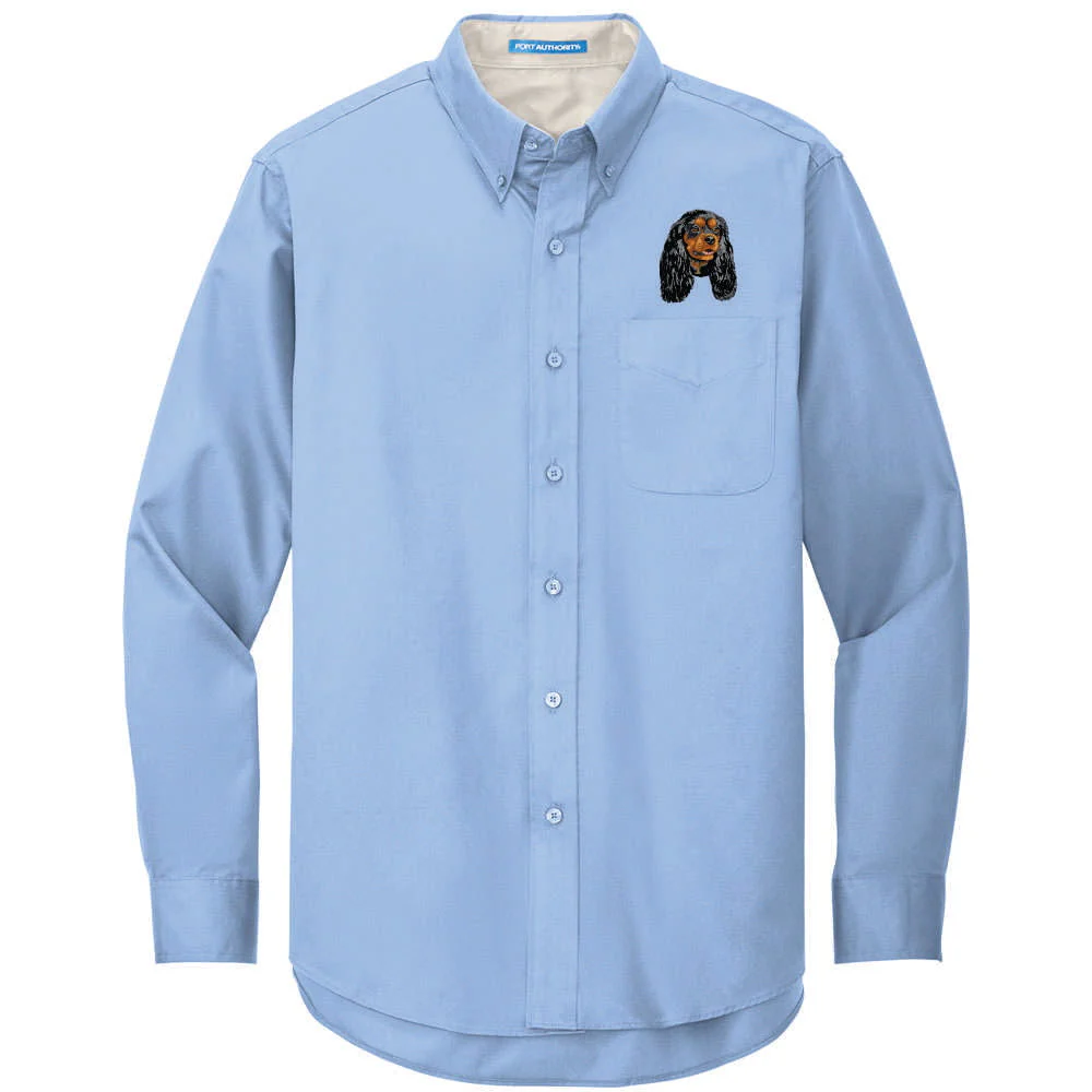 Cavalier King Charles Spaniel Embroidered Long Sleeve Button Up Shirt - Image 5