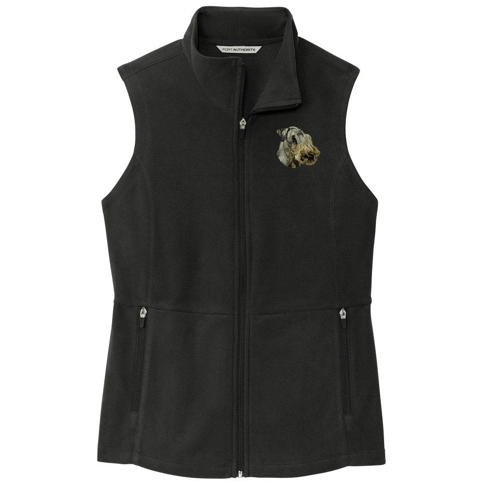 Cesky Terrier Embroidered Women's Fleece Vest - Image 3
