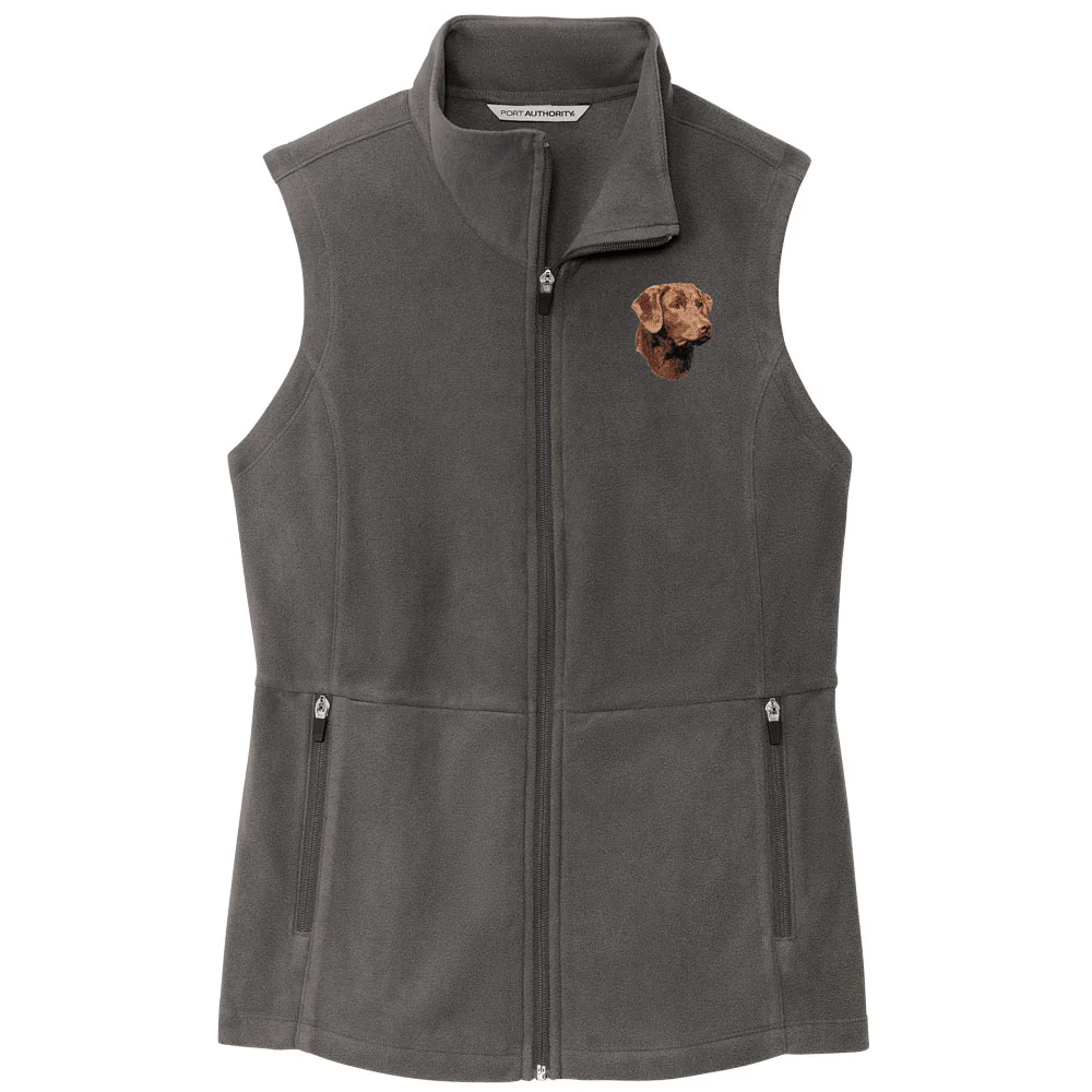 Chesapeake Bay Retriever Embroidered Women's Fleece Vest - Image 4