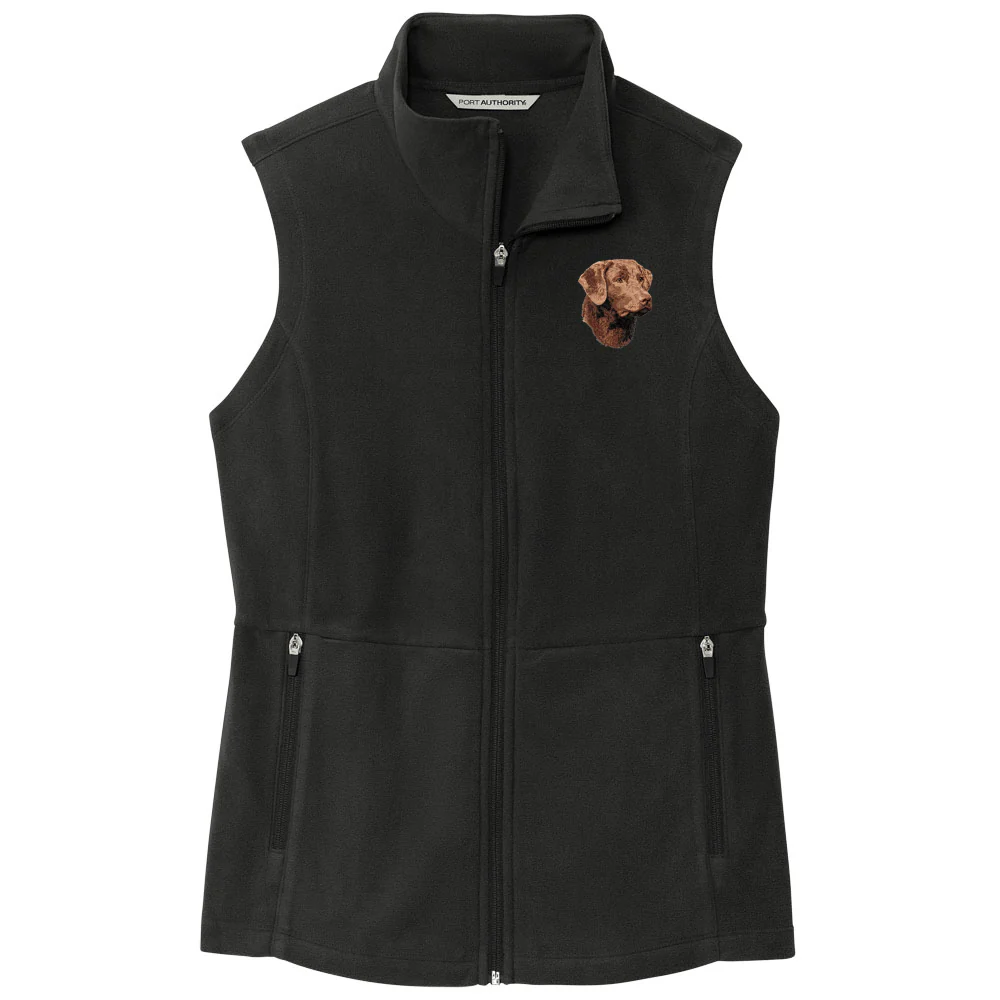 Chesapeake Bay Retriever Embroidered Women's Fleece Vest - Image 6