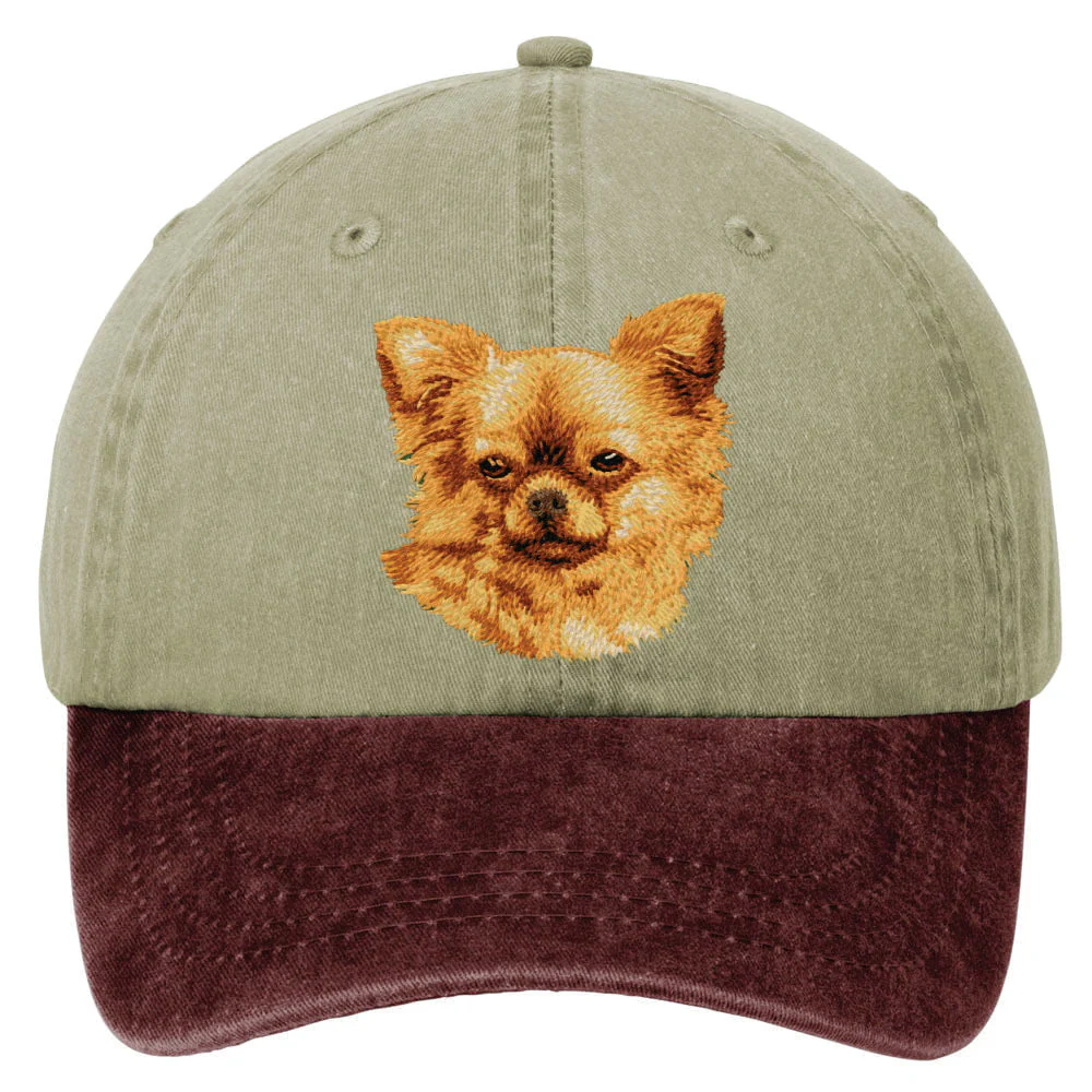 Chihuahua  Embroidered Two Tone Baseball Cap - Image 4