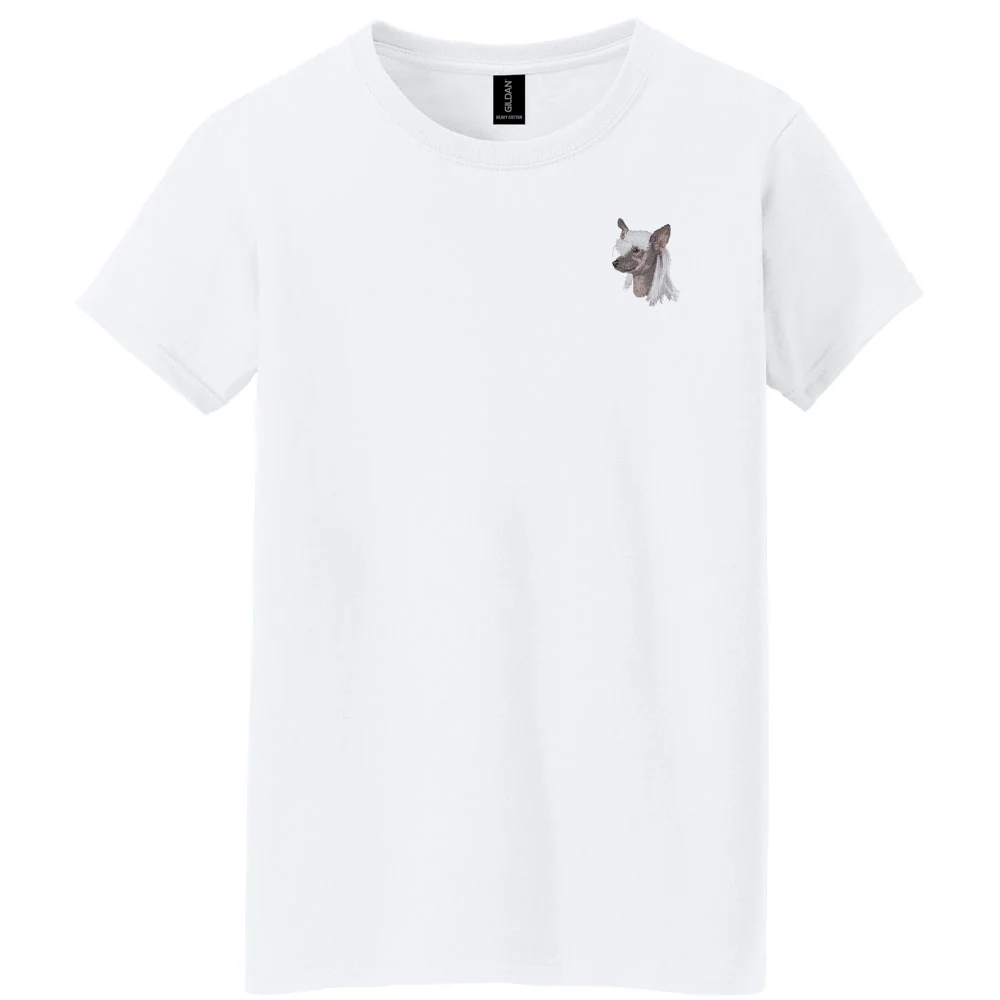 Chinese Crested Embroidered Women's T-Shirt - Image 2