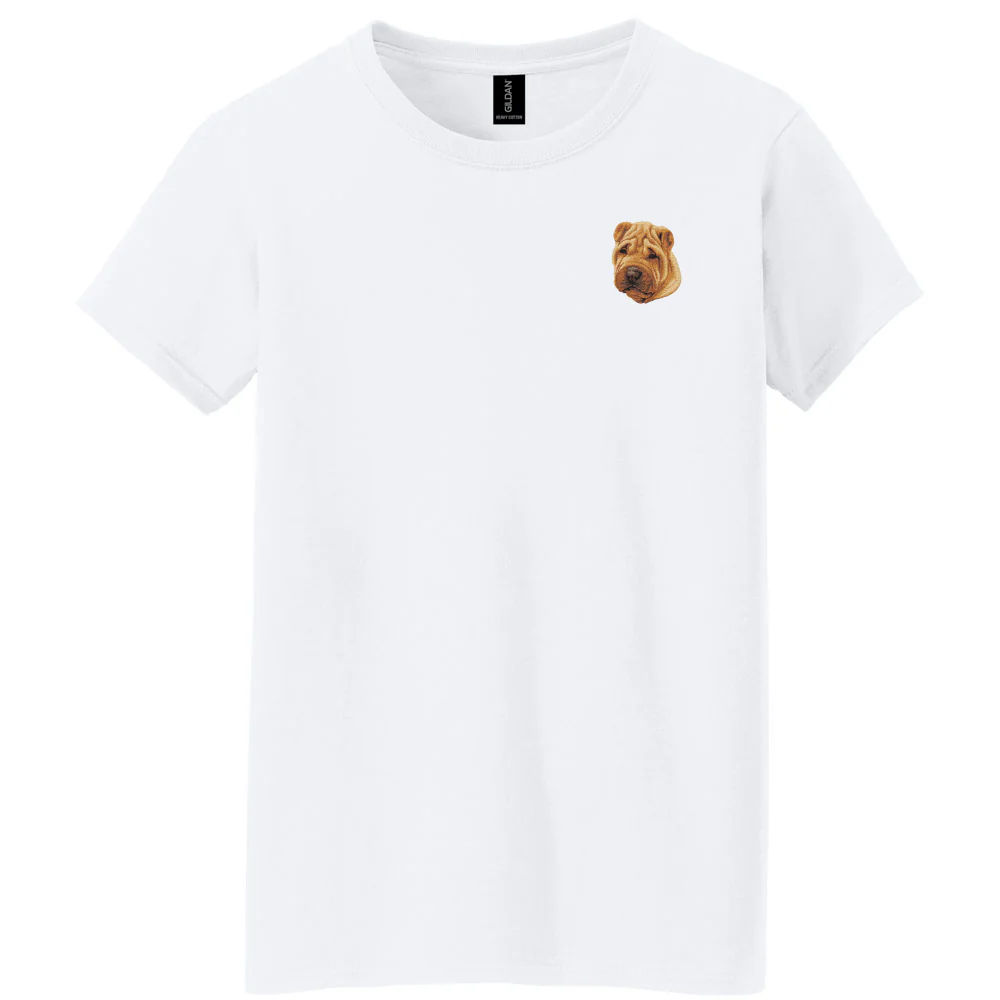 Chinese Shar-Pei Embroidered Women's T-Shirt - Image 3