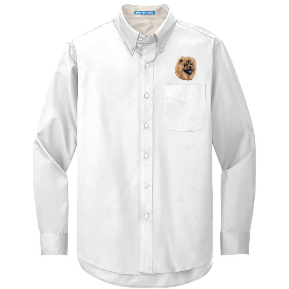 Chow Chow Embroidered Long Sleeve Button Up Shirt - Image 2