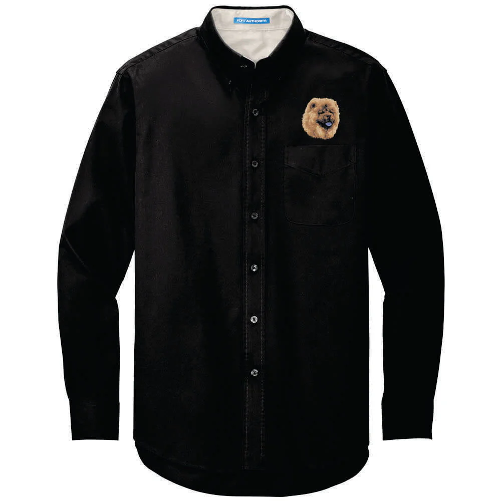 Chow Chow Embroidered Long Sleeve Button Up Shirt - Image 3