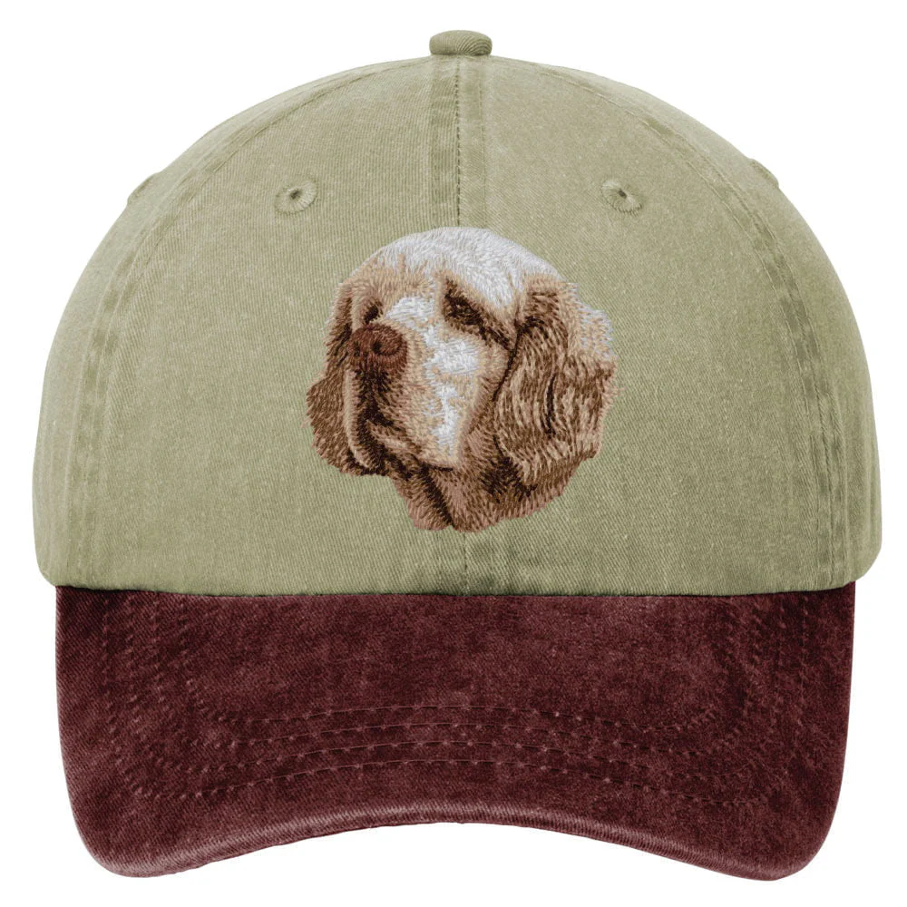 Clumber Spaniel  Embroidered Two Tone Baseball Cap - Image 2