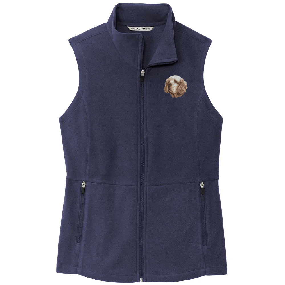 Clumber Spaniel Embroidered Women's Fleece Vest