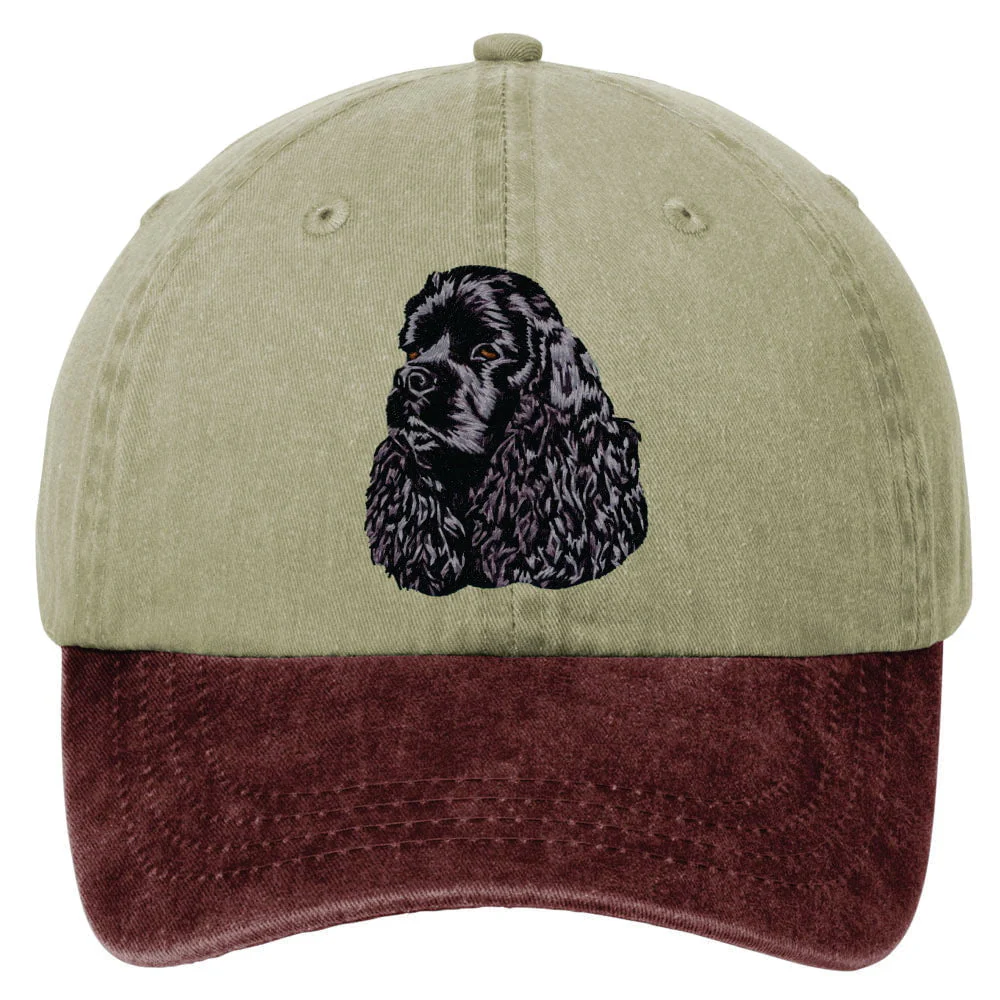 Cocker Spaniel  Embroidered Two Tone Baseball Cap - Image 4