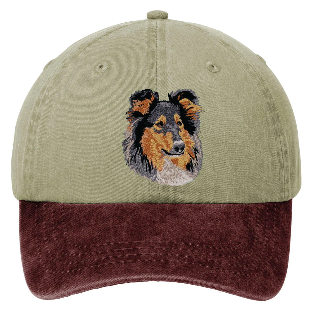 Collie  Embroidered Two Tone Baseball Cap - Image 6