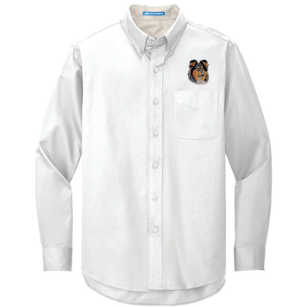 Collie Embroidered Long Sleeve Button Up Shirt - Image 10