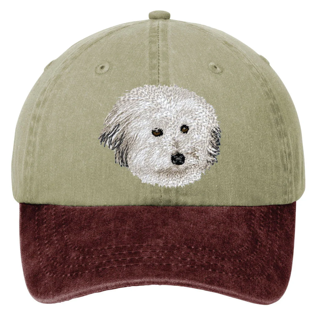 Coton de Tulear  Embroidered Two Tone Baseball Cap - Image 2