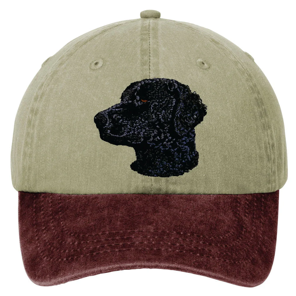 Curly-Coated Retriever Embroidered Two Tone Baseball Cap - Image 2