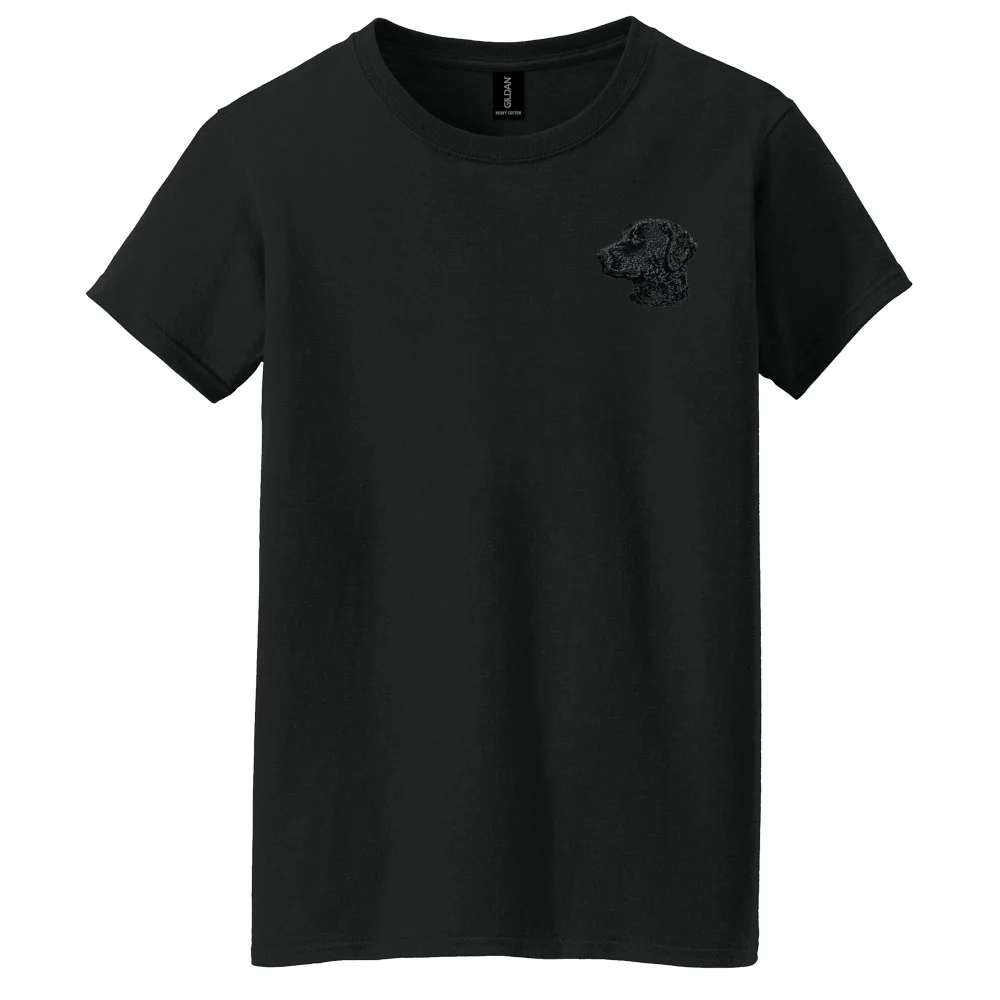 Curly-Coated Retriever Embroidered Women's T-Shirt - Image 3