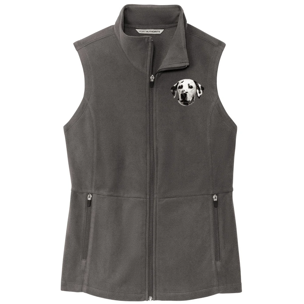 Dalmatian Embroidered Women's Fleece Vest - Image 2