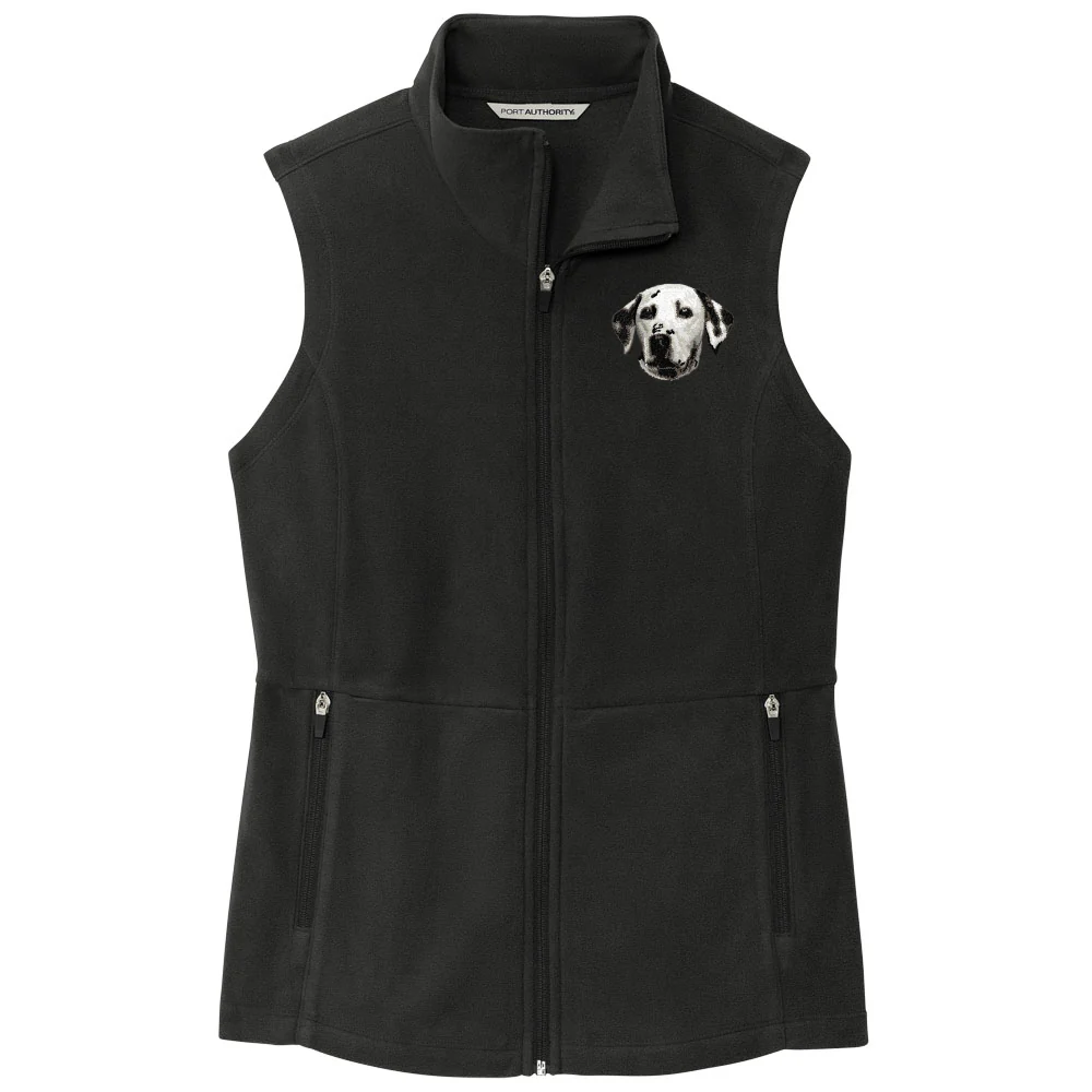 Dalmatian Embroidered Women's Fleece Vest - Image 3
