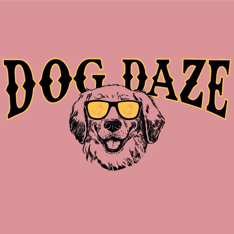 Dog Daze - Golden Retriever - Ladies T-Shirt V-Neck - Image 2