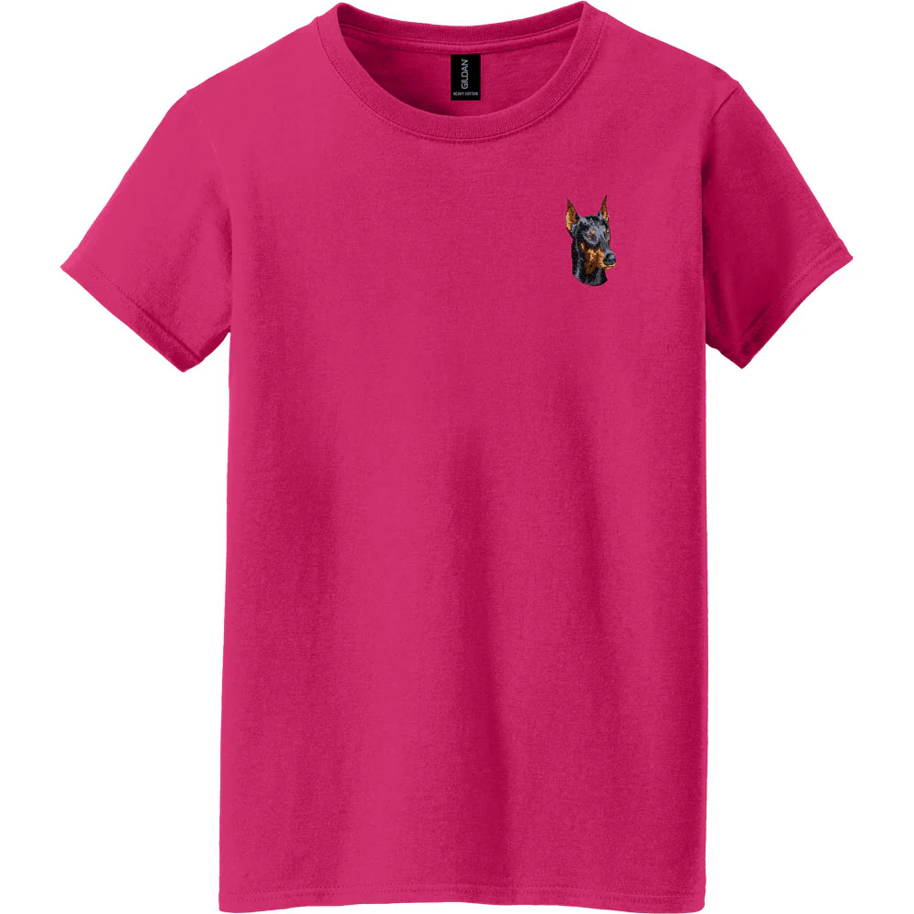 Doberman Pinscher Embroidered Women's T-Shirt