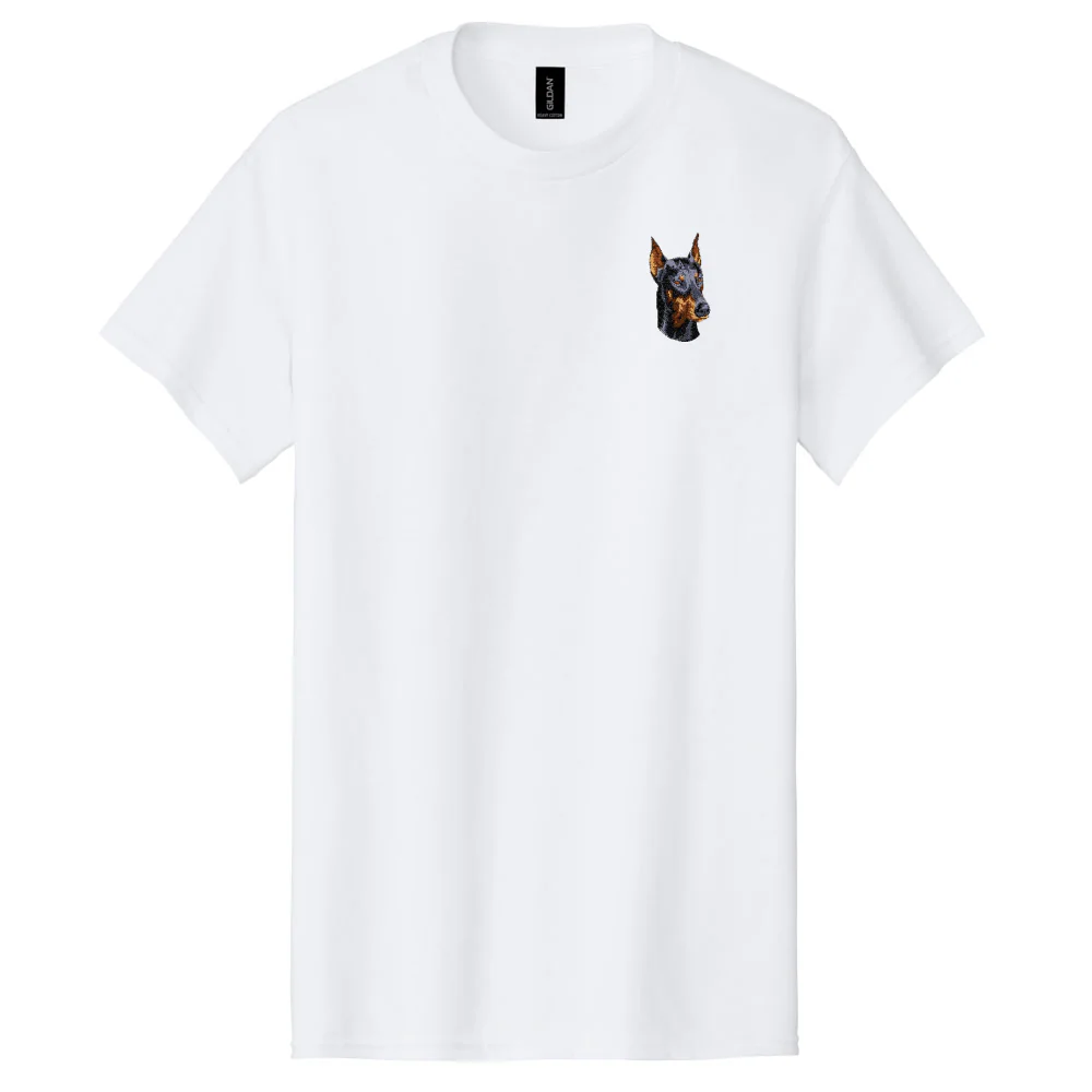 Doberman Pinscher Embroidered Men's T-Shirt - Image 3